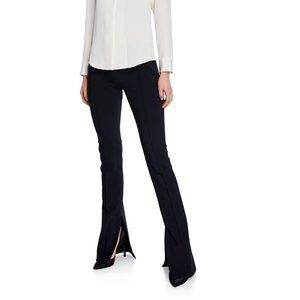 NWT Adam Lippes Neoprene Flare-Leg Black Pants Size XS High Rise